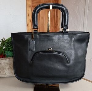 Coach Black Leather Satchel